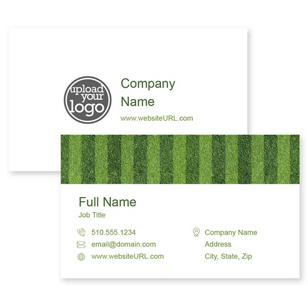 Grass Stripes Business Card 2x3-1/2 Rectangle - White