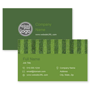 Grass Stripes Business Card 2x3-1/2 Rectangle - Moss Green