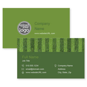 Grass Stripes Business Card 2x3-1/2 Rectangle - Verdun Green