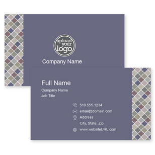 Arabesque tile Business Card 2x3-1/2 Rectangle - Smoke Purple