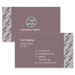 Arabesque tile Business Card 2x3-1/2 Rectangle - Hibiscus