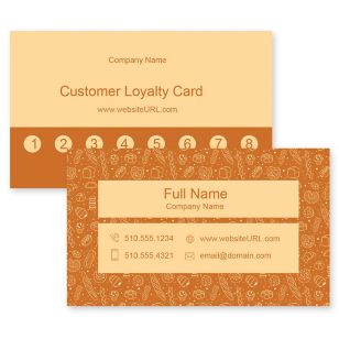 Bread Business Card 2x3-1/2 Rectangle - Citrus Orange