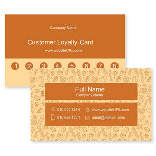 Bread Business Card 2x3-1/2 Rectangle - Grandis Orange