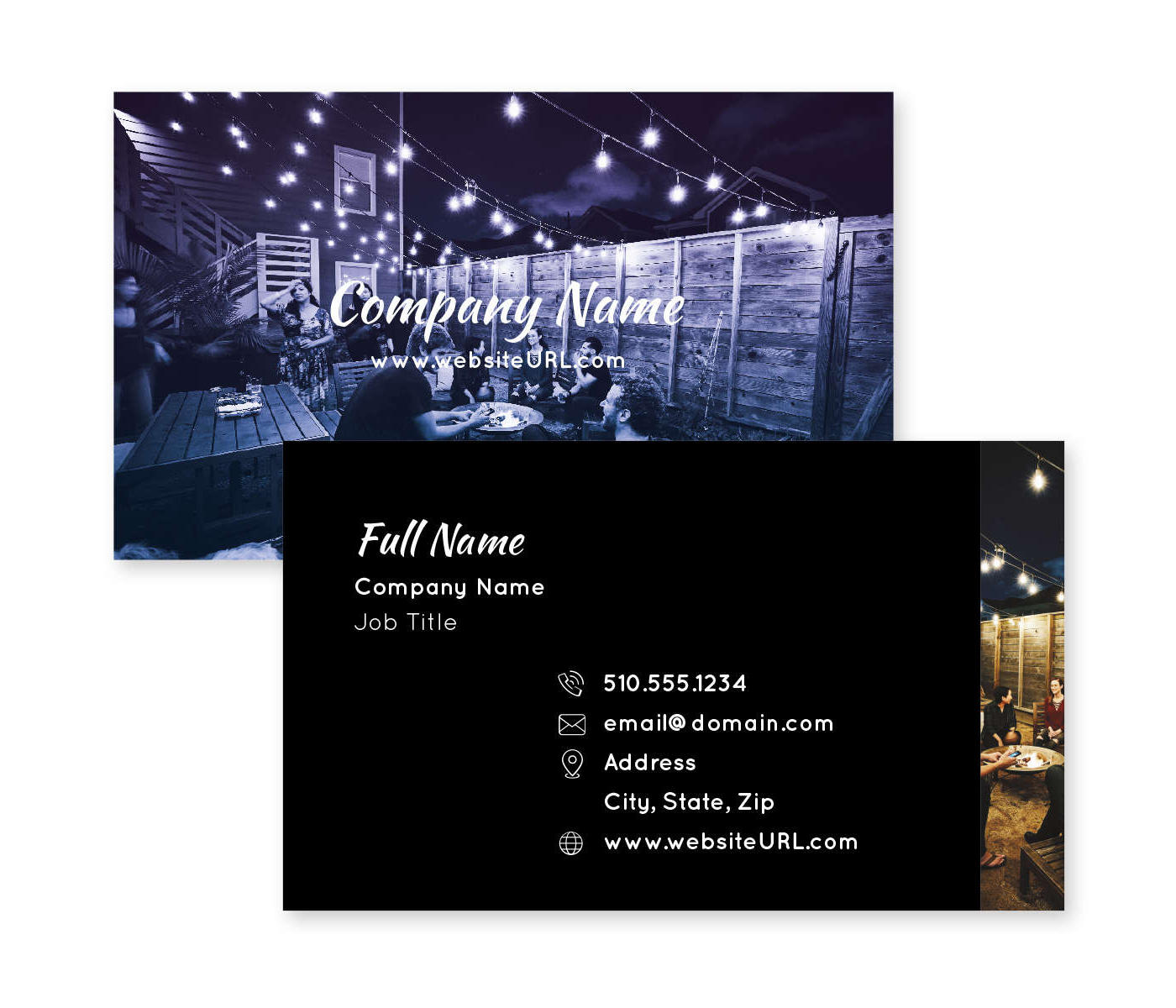 BBQ On The Patio Business Card 2x3-1/2 Rectangle Horizontal