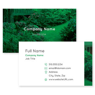 Greenscape Business Card 2x3-1/2 Rectangle Horizontal - Jewel