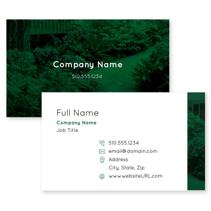 Greenscape Business Card 2x3-1/2 Rectangle Horizontal