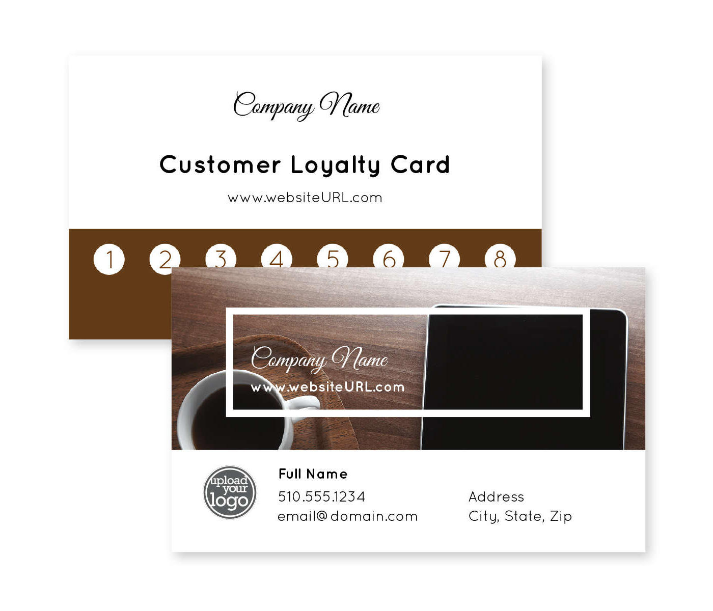Coffee Break Business Card 2x3-1/2 Rectangle Horizontal
