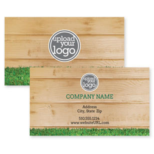 Lush Lawn Business Card 2x3-1/2 Rectangle Horizontal - Wheat
