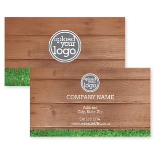 Lush Lawn Business Card 2x3-1/2 Rectangle Horizontal - Brown