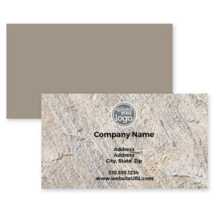 Natural Textures Business Card 2x3-1/2 Rectangle Horizontal - Dusty Gray