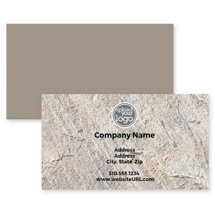 Natural Textures Business Card 2x3-1/2 Rectangle Horizontal - Dusty Gray