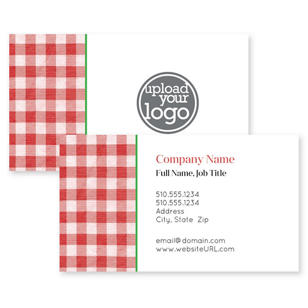 Mangia Mangia Business Card 2x3-1/2 Rectangle Horizontal - Red