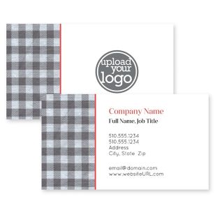 Mangia Mangia Business Card 2x3-1/2 Rectangle Horizontal - Emperor Gray