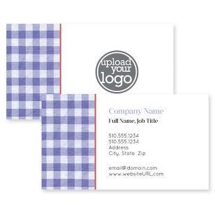 Mangia Mangia Business Card 2x3-1/2 Rectangle Horizontal - Venice Blue