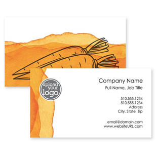 Work of Art Business Card 2x3-1/2 Rectangle Horizontal - Orange Peel
