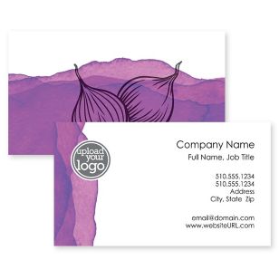 Work of Art Business Card 2x3-1/2 Rectangle Horizontal - Affair Purple