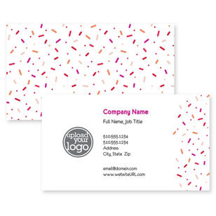 Sweet Sprinkles Business Card 2x3-1/2 Rectangle Horizontal - Hibiscus