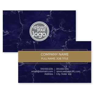 Strong & Steady Business Card 2x3-1/2 Rectangle Horizontal - Midnight Blue
