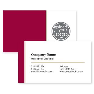 The Sidebar Business Card 2x3-1/2 Rectangle Horizontal - Paprika Red