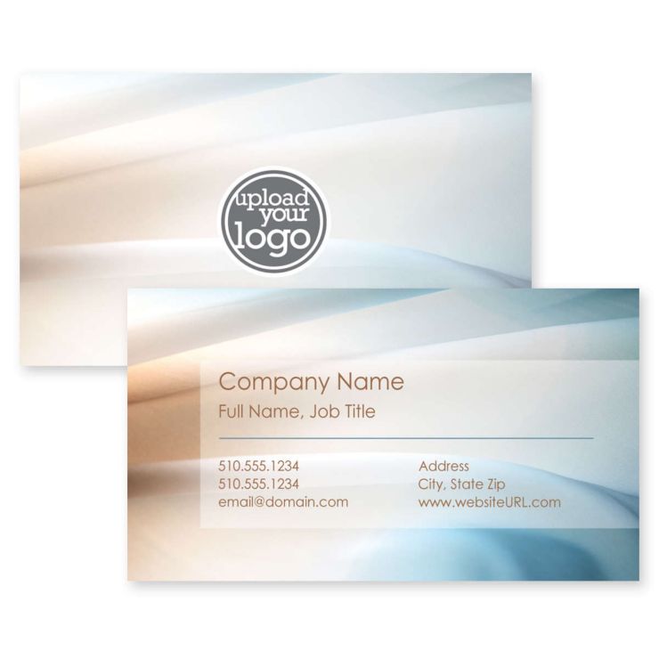Material Flair Business Card 2x3-1/2 Rectangle Horizontal - Blue, Sky