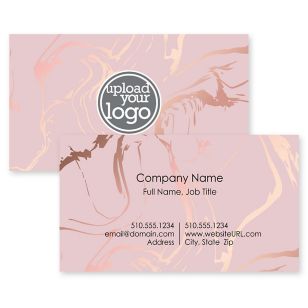 Soft Swirls Business Card 2x3-1/2 Rectangle Horizontal - Apricot