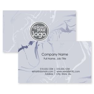 Soft Swirls Business Card 2x3-1/2 Rectangle Horizontal - Iron