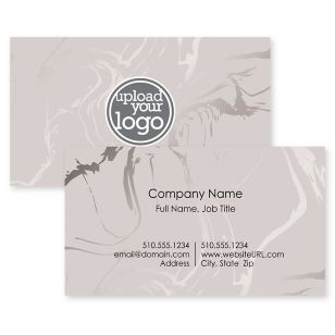 Soft Swirls Business Card 2x3-1/2 Rectangle Horizontal - Wheat