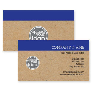 Very Krafty Business Card 2x3-1/2 Rectangle Horizontal - Blue