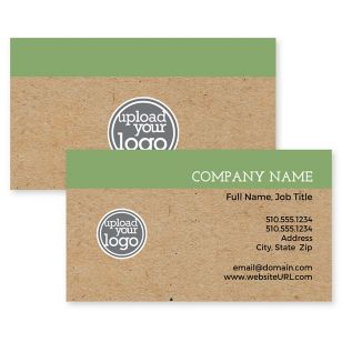 Very Krafty Business Card 2x3-1/2 Rectangle Horizontal - Moss Green