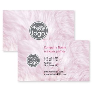 Fur Fever Business Card 2x3-1/2 Rectangle Horizontal - Hibiscus