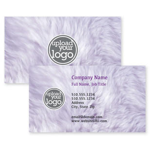Fur Fever Business Card 2x3-1/2 Rectangle Horizontal - Affair Purple