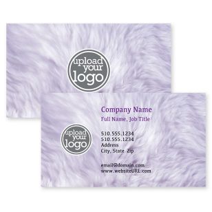 Fur Fever Business Card 2x3-1/2 Rectangle Horizontal - Affair Purple