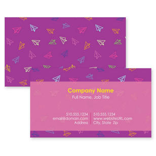 Soaring High Business Card 2x3-1/2 Rectangle Horizontal - Affair Purple