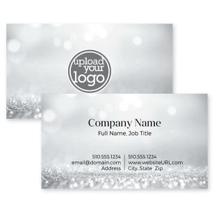 All A-Glitter Business Card 2x3-1/2 Rectangle Horizontal - Gray