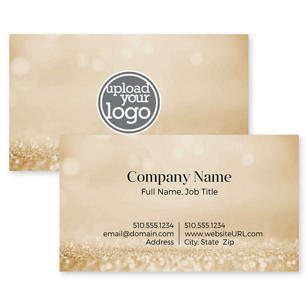 All A-Glitter Business Card 2x3-1/2 Rectangle Horizontal - Portica Yellow