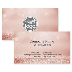 All A-Glitter Business Card 2x3-1/2 Rectangle Horizontal - Apricot