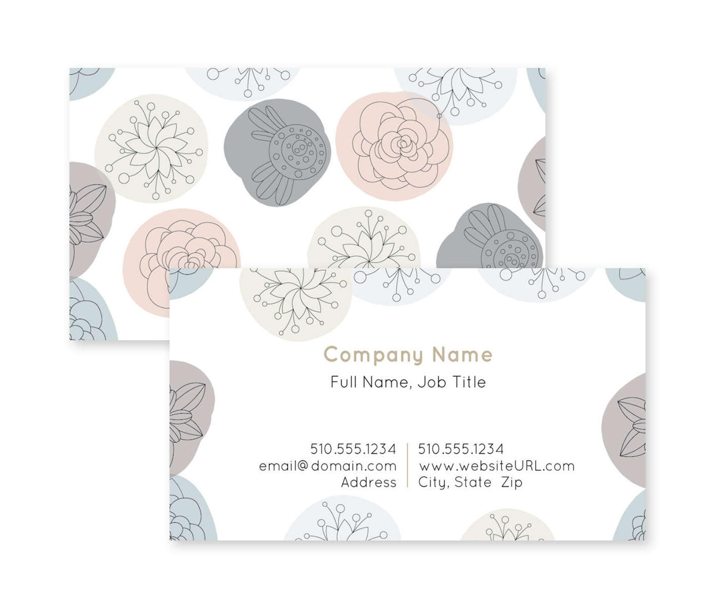 Blossom Bliss Business Card 2x3-1/2 Rectangle Horizontal