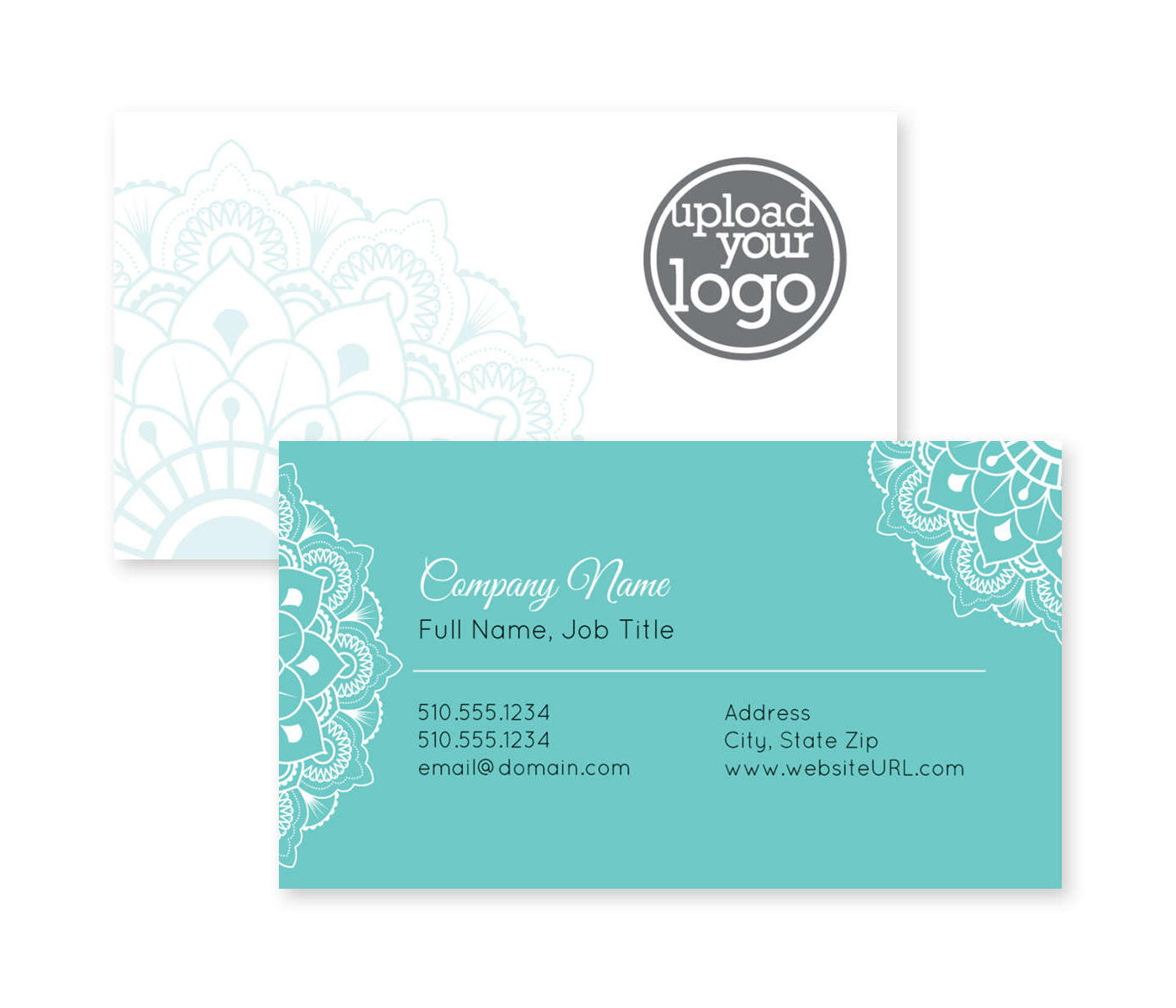 Lace Filigree Business Card 2x3-1/2 Rectangle Horizontal