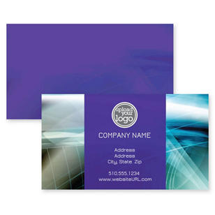 Ray of Light Business Card 2x3-1/2 Rectangle Horizontal - Eggplant