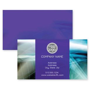 Ray of Light Business Card 2x3-1/2 Rectangle Horizontal - Eggplant