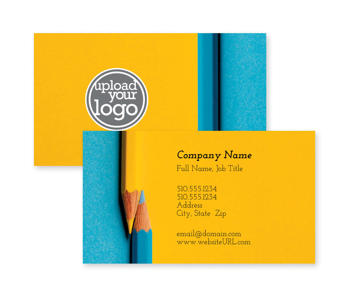 Colored Pencils Business Card 2x3-1/2 Rectangle Horizontal