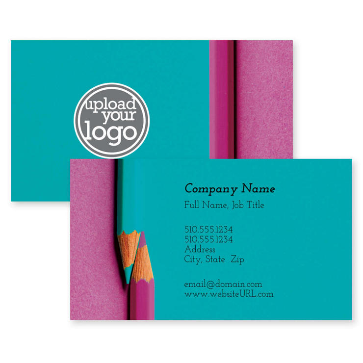 Colored Pencils Business Card 2x3-1/2 Rectangle Horizontal
