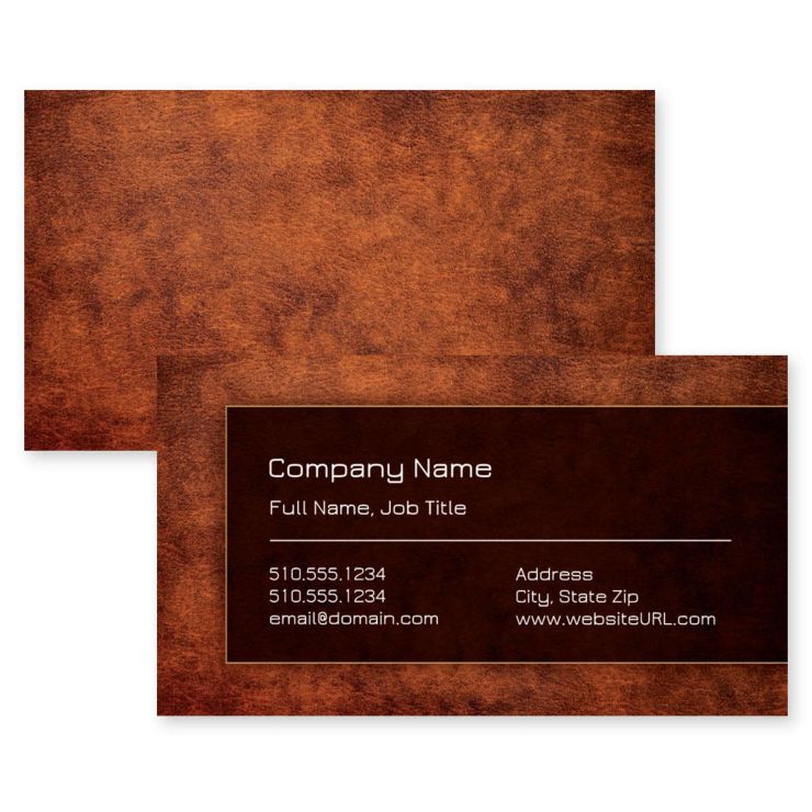 Fine Finish Business Card 2x3-1/2 Rectangle Horizontal - Brown