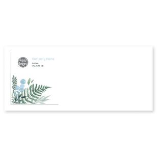 Fern Spray Envelope No. 10 - Sky Blue