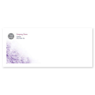Peony Bouquet Envelope No. 10 - Smoke Purple