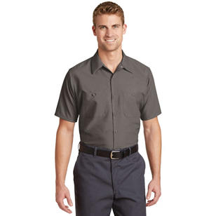 Red Kap - Short Sleeve Industrial Work Shirt - Gray