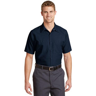 Red Kap - Short Sleeve Industrial Work Shirt - Blue, Navy