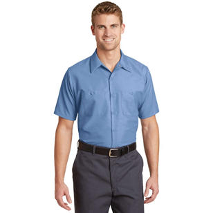 Red Kap - Short Sleeve Industrial Work Shirt - Blue, Petrol