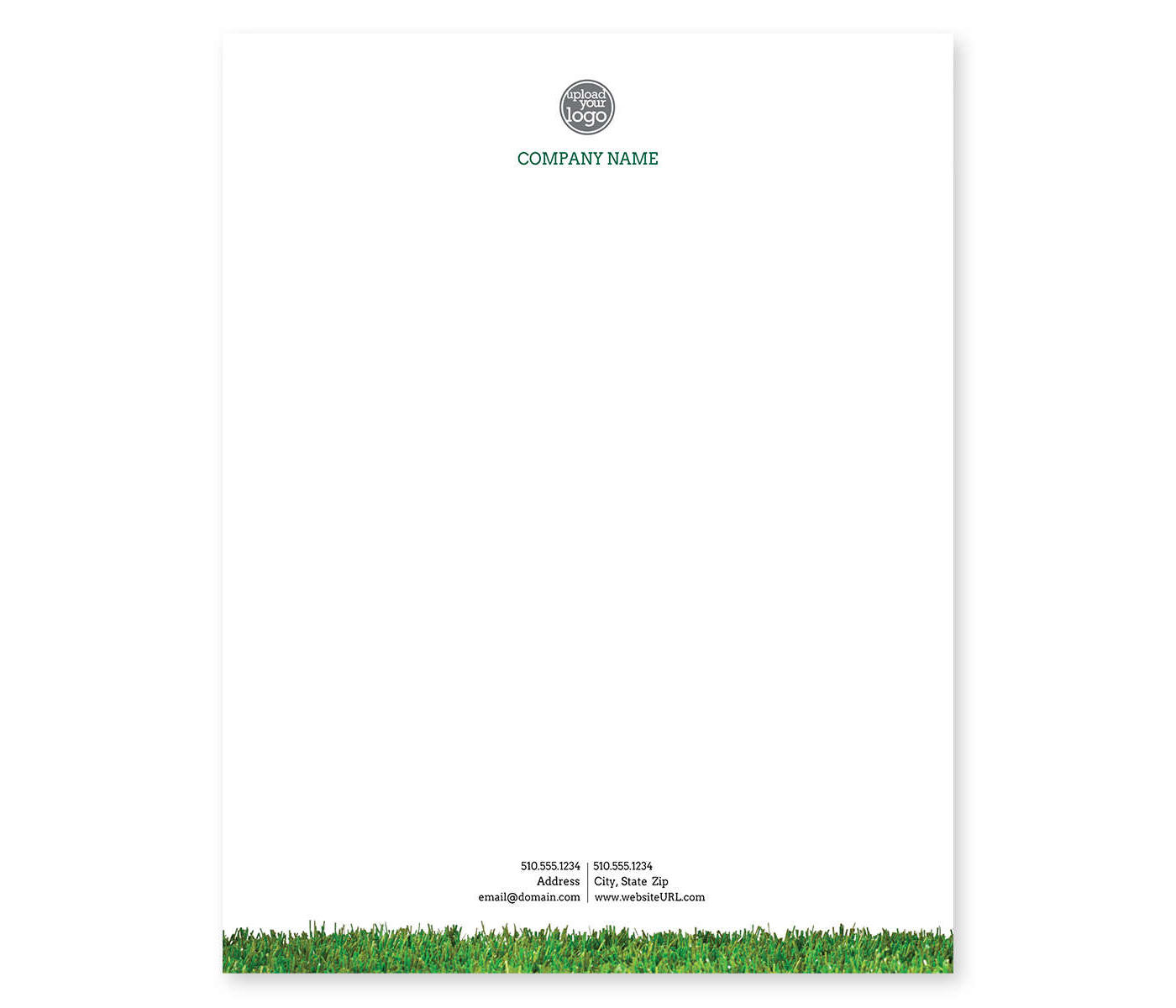 Lush Lawn Letterhead 8-1/2x11 - White