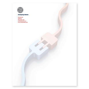 All Charged Up Letterhead 8-1/2x11 - Red